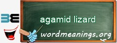 WordMeaning blackboard for agamid lizard